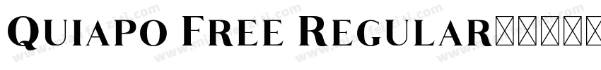 Quiapo Free Regular字体转换